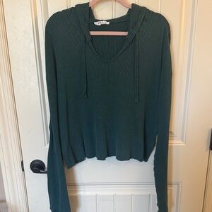 Double Zero Forest Green Hooded Sweatshirt